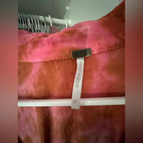 Young Fabulous and Broke Siren Shirtdress Tie Dye Plunge - Picture 3 of 4